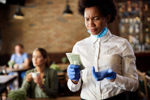Lawyer discussing wage garnishment with a business owner