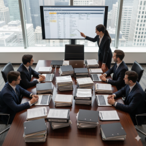 corporate legal team developing multi-district litigation strategies