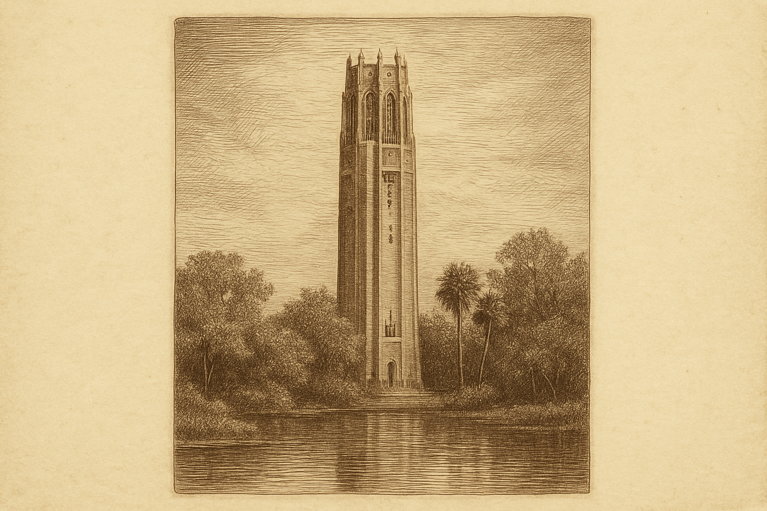 10th Circuit, Florida - Historic Bok Tower rising above Lake Wales in Polk County