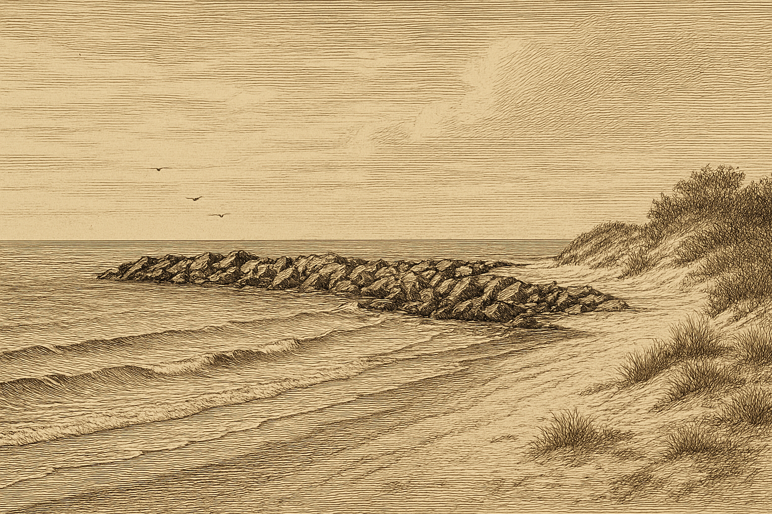 14th Circuit, Florida - the St. Andrews State Park jetties and beach in Bay County
