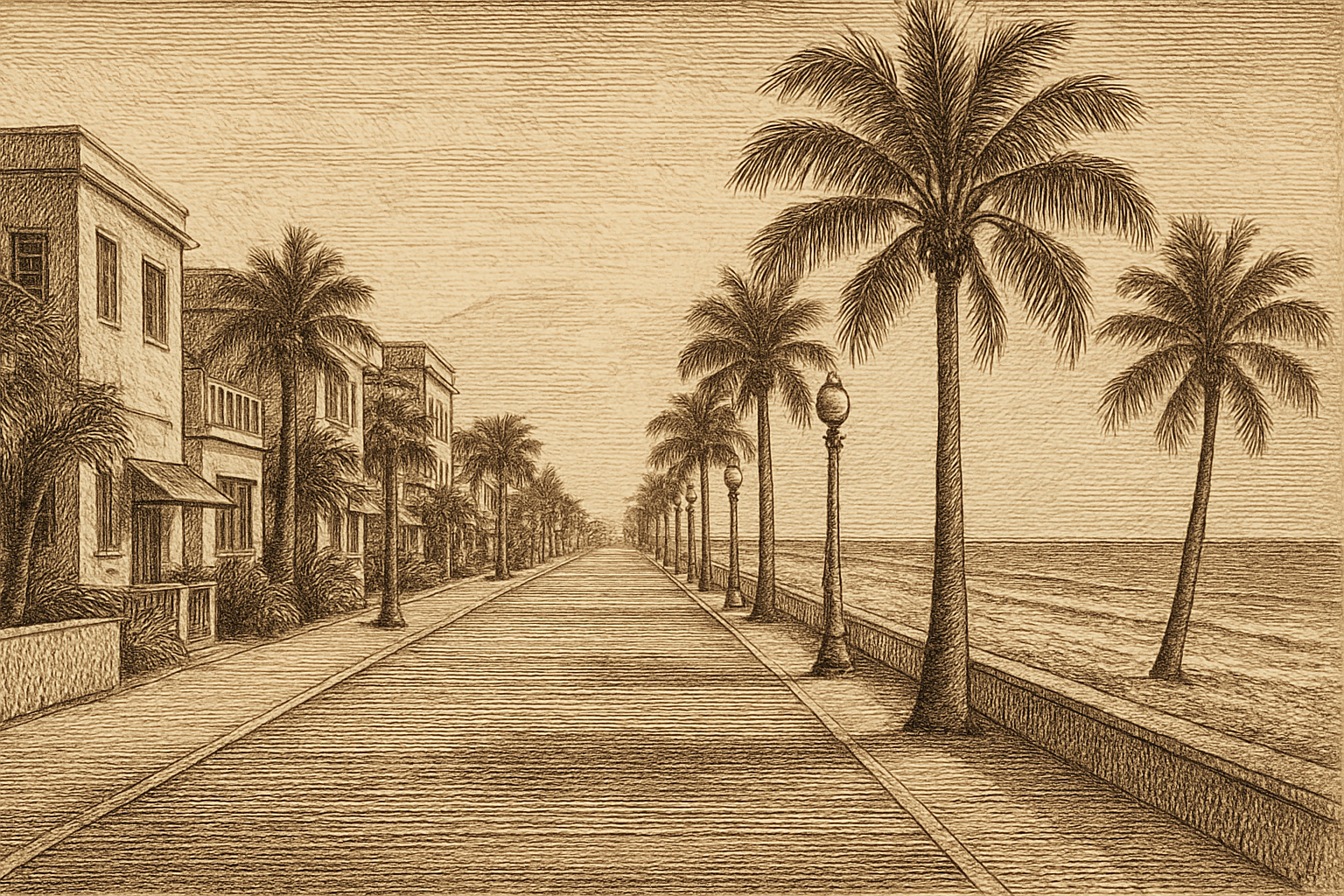 17th Circuit, Florida - the Hollywood Beach Broadwalk boardwalk in Broward County