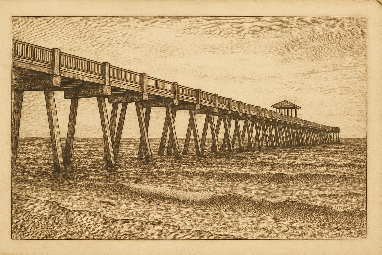 1st Circuit, Florida - the Navarre Beach Fishing Pier over the Gulf in Santa Rosa County