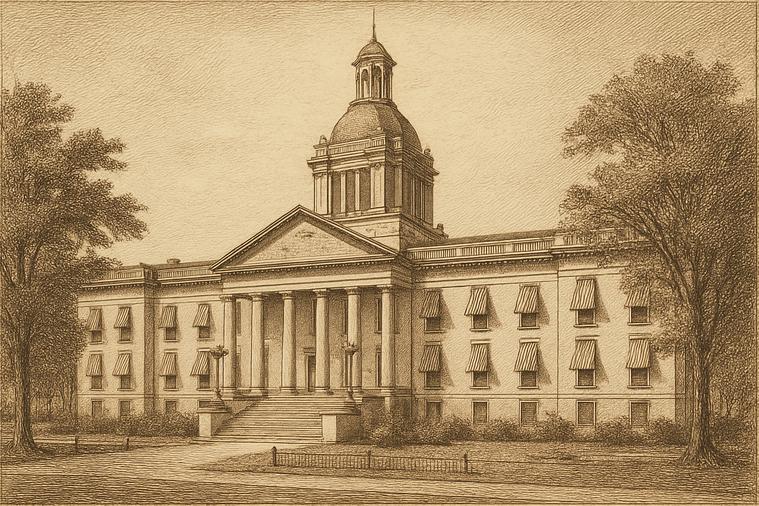 2nd Circuit, Florida - the Old Florida Capitol with its red-striped awnings in Tallahassee