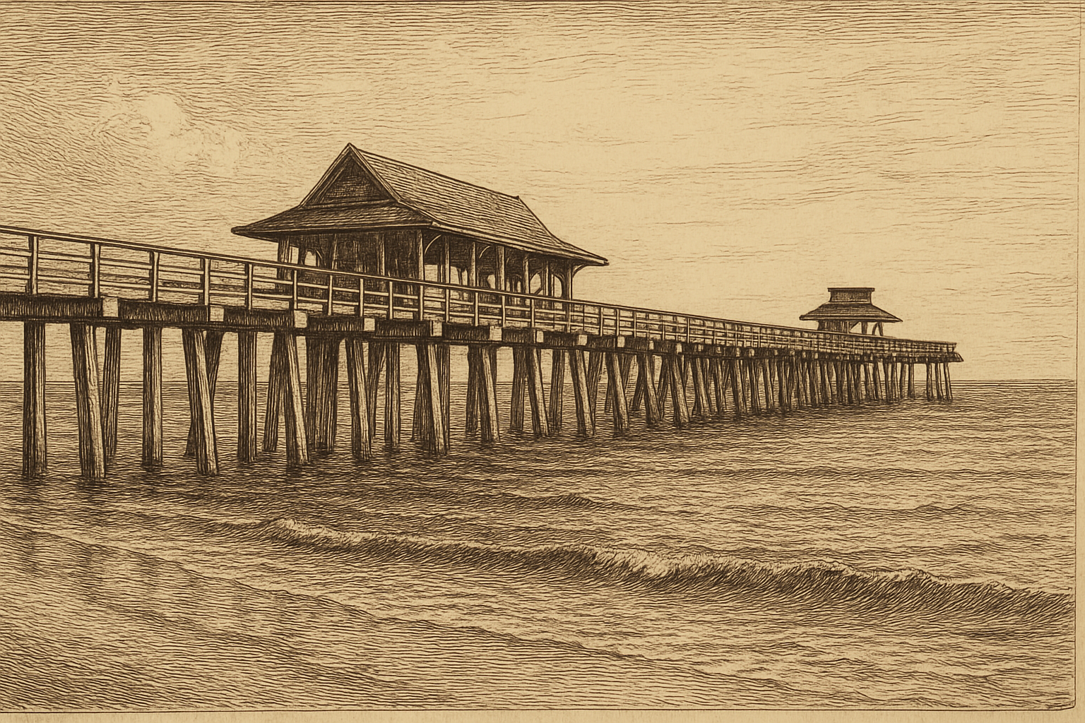 Naples, Florida - the Naples Pier on the Gulf of Mexico