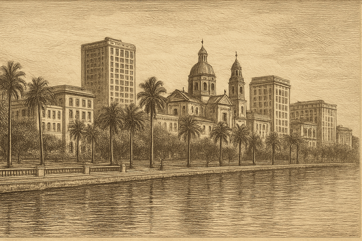 West Palm Beach, Florida - the West Palm Beach waterfront along Flagler Drive