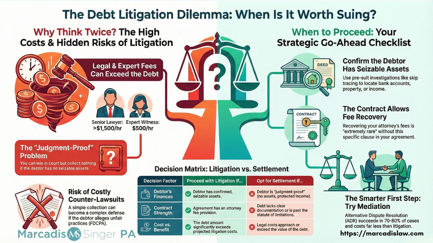 when is it worth suing for an uncollected debt in Florida